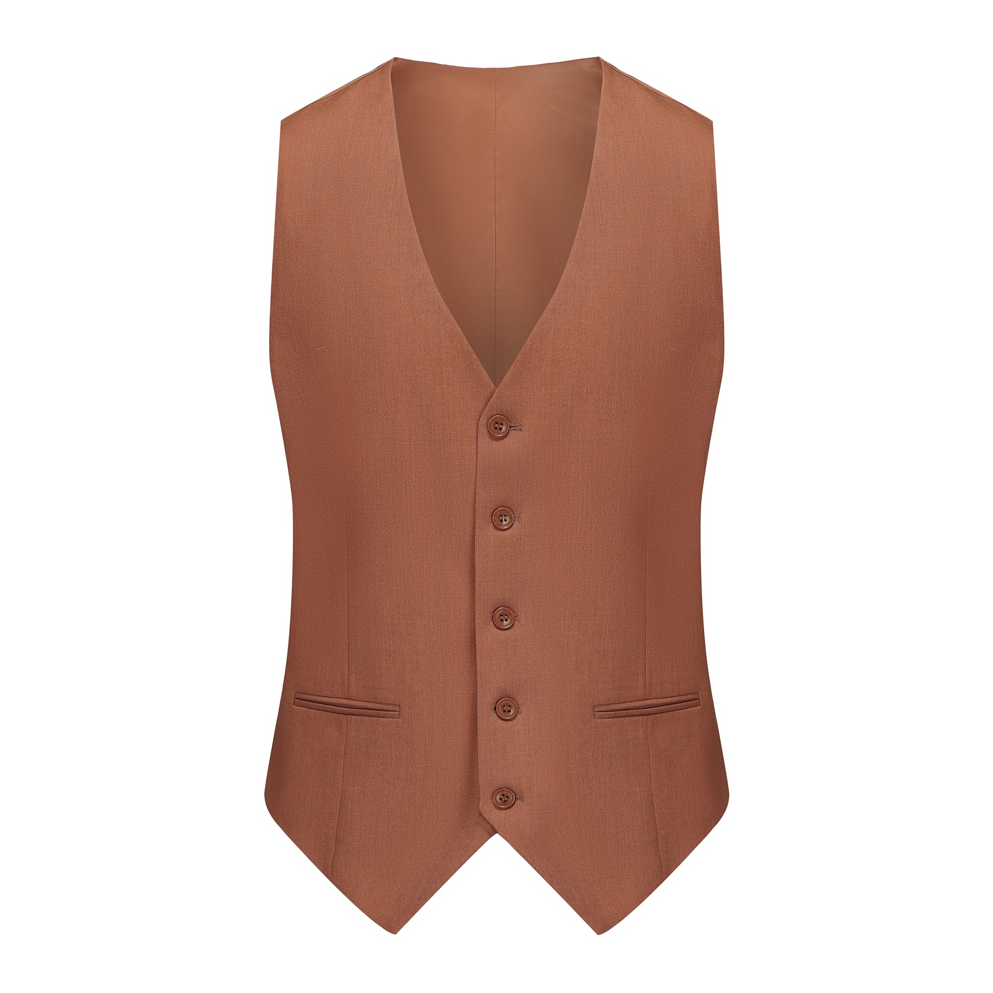 Men's 3-Piece Classic Fit Performance Stretch Suit (SAGE, RUST BROWN)