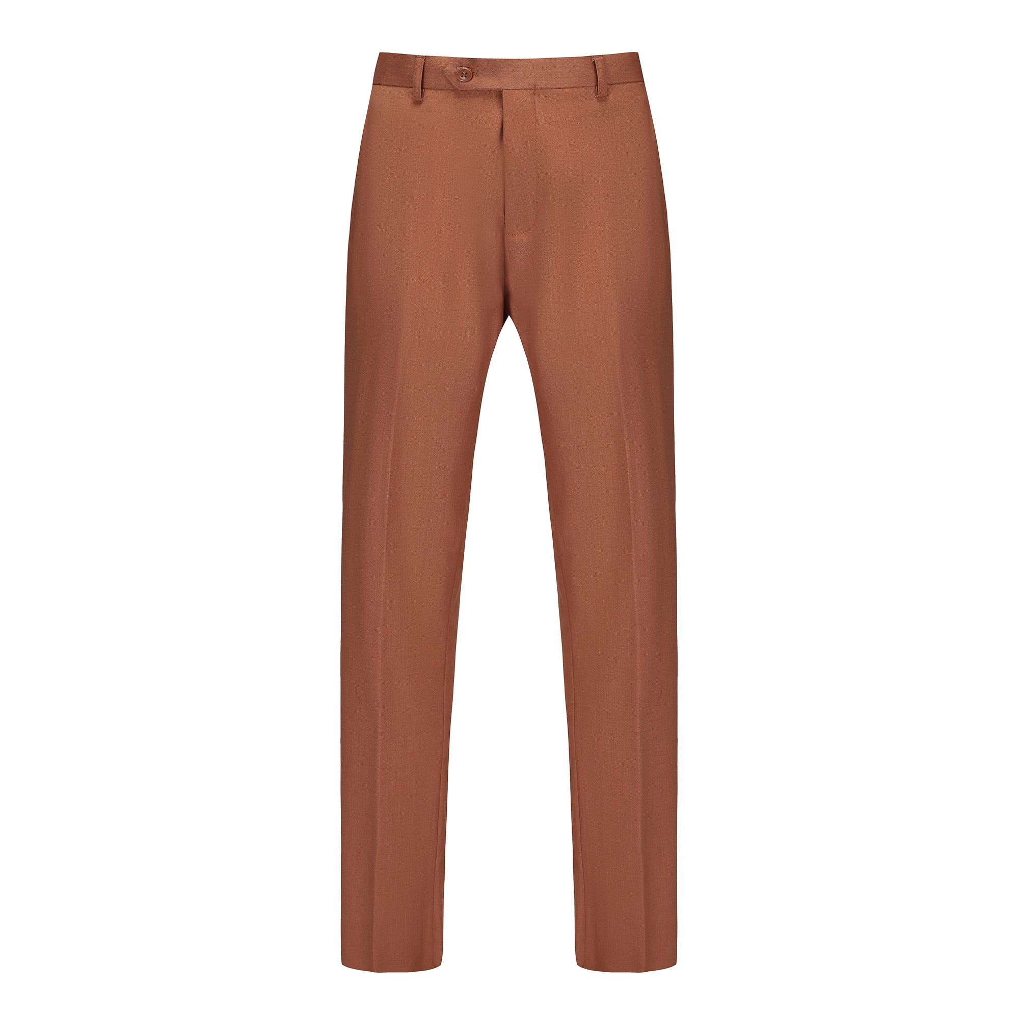 Men's 3-Piece Classic Fit Performance Stretch Suit (SAGE, RUST BROWN)