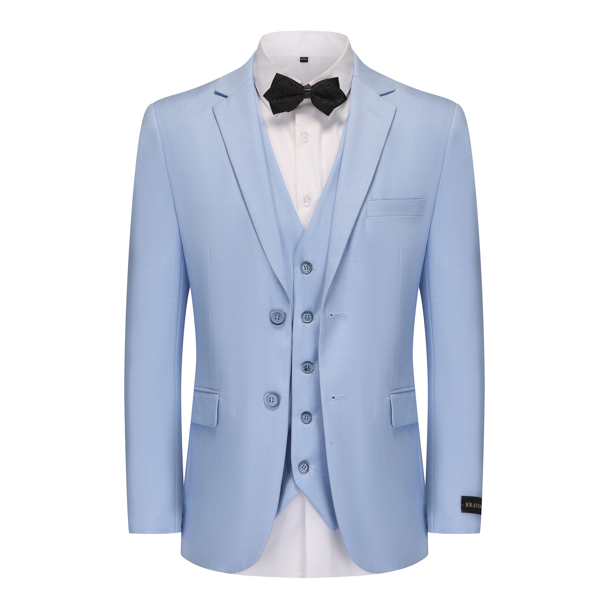 Men's Signature 3-Piece Slim Fit Suits (Ivory, Sky Blue)