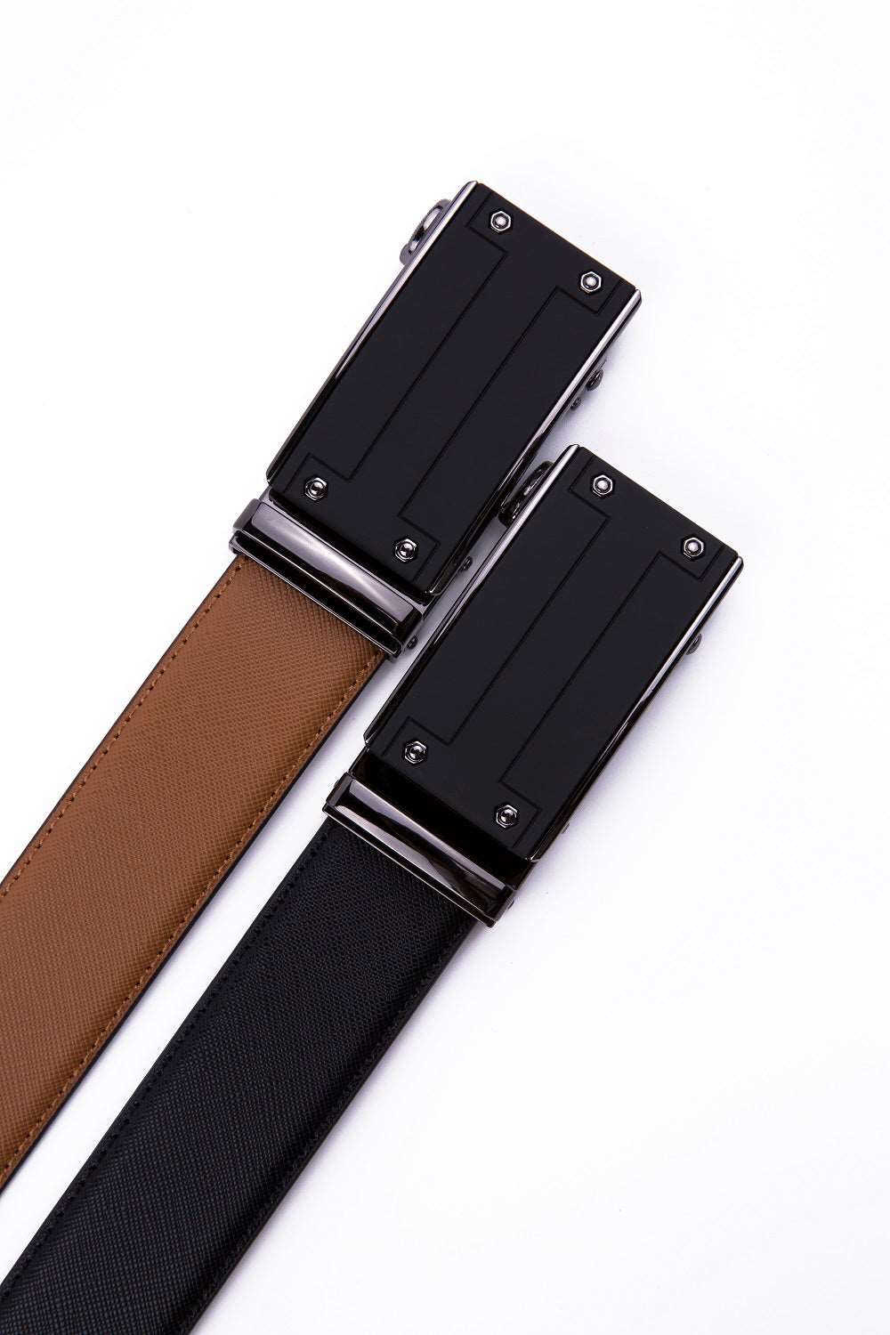 Braveman Men's Automatic Ratchet Buckle Leather Dress Belt DAILYHAUTE