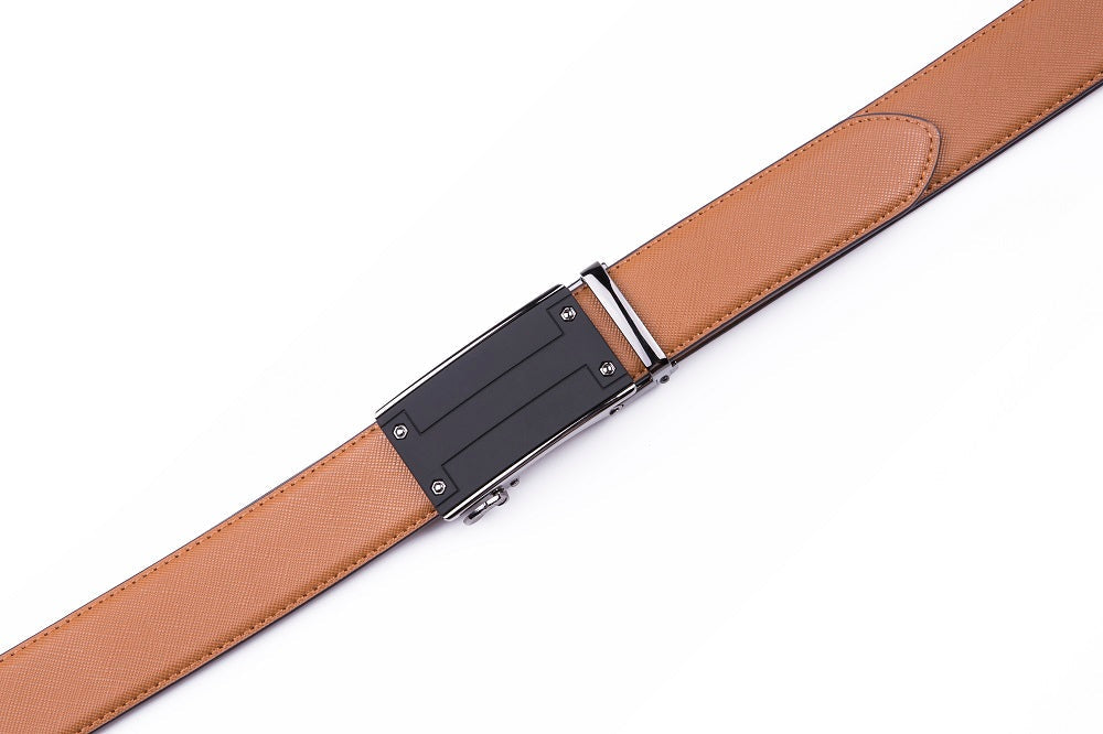 Braveman Men's Automatic Ratchet Buckle Leather Dress Belt DAILYHAUTE