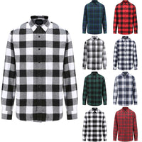 Braveman Men's Buffalo Plaid Button Down Classic Fit Flannel Shirt DAILYHAUTE