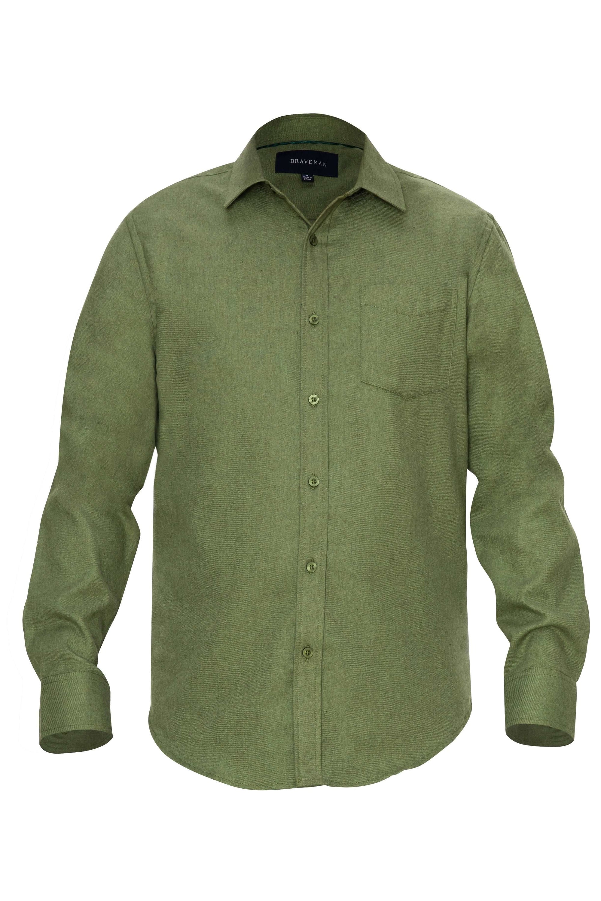 Braveman Men's Buffalo Plaid Button Down Flannel Shirt