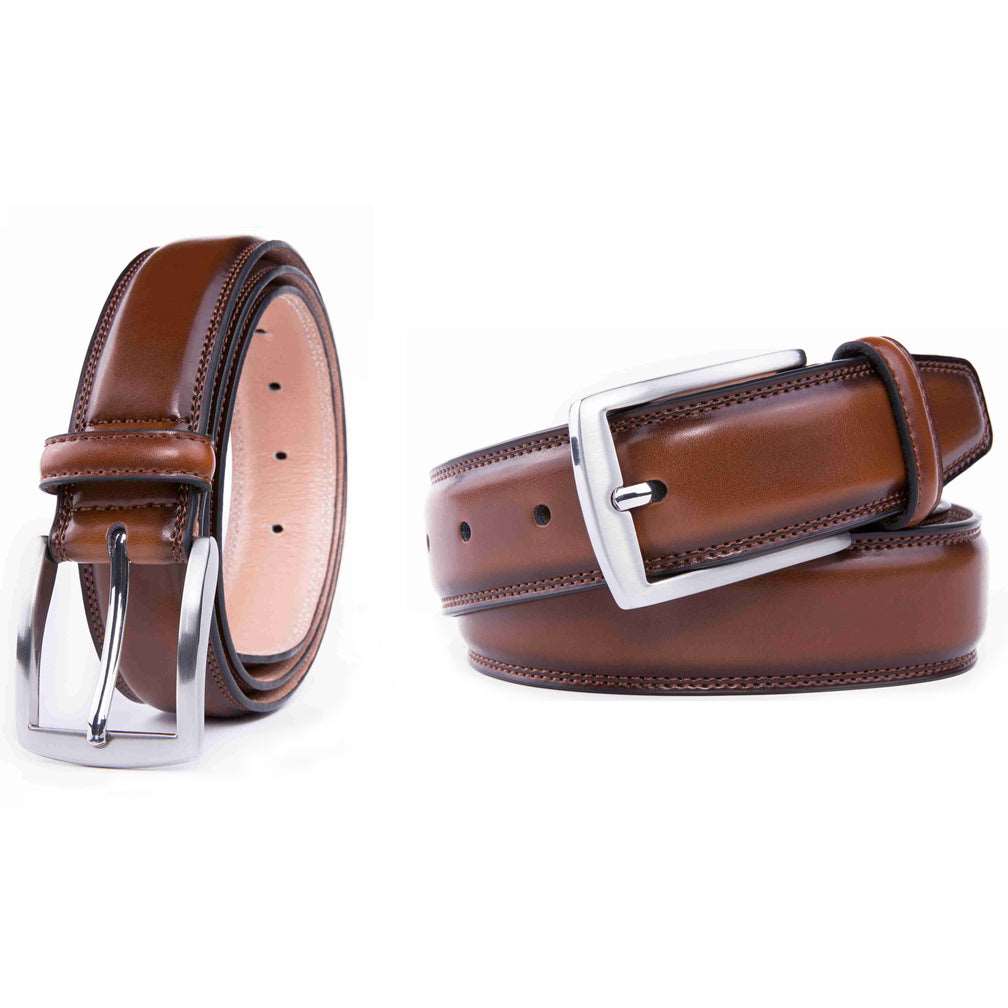 Braveman Men's Classic Genuine Leather Dress Belt DAILYHAUTE