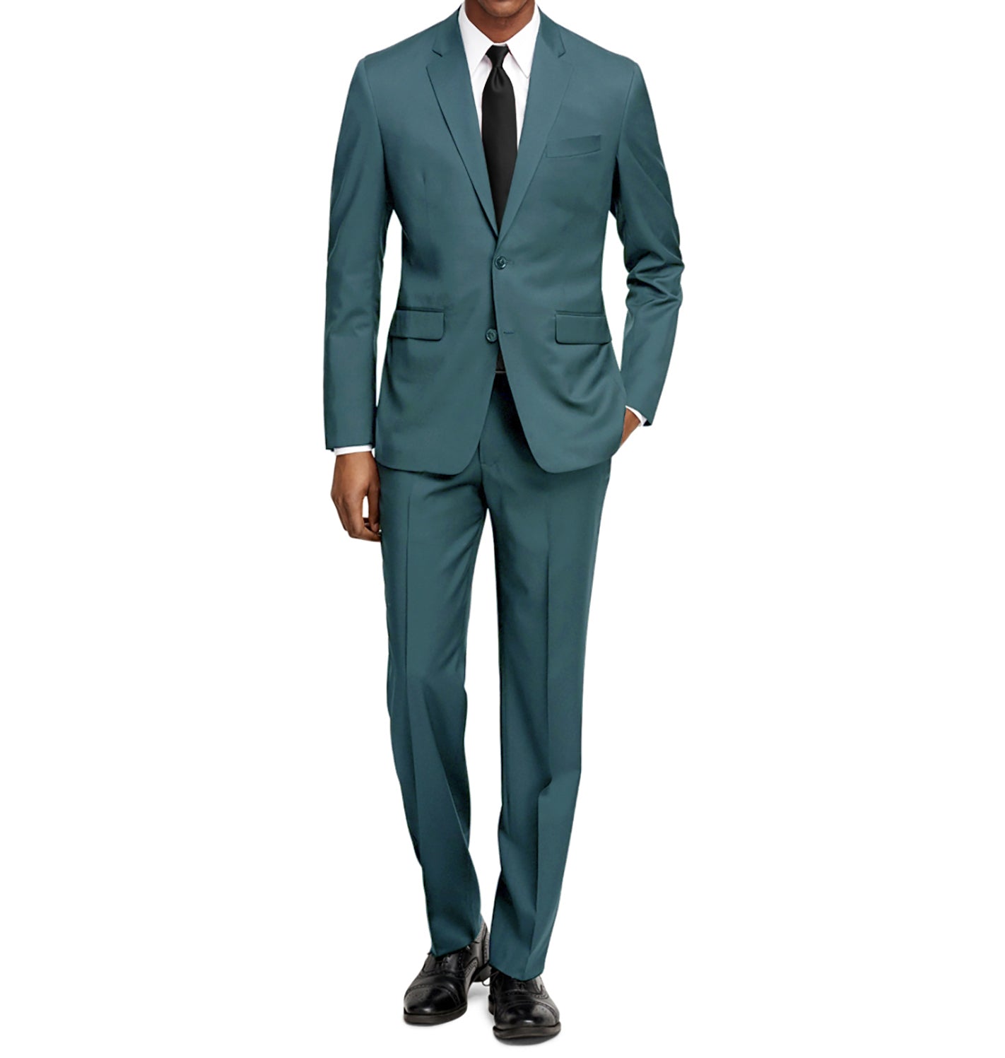 Braveman Men's Formal Two Piece 2-Piece Slim Fit Cut Suit Set DAILYHAUTE