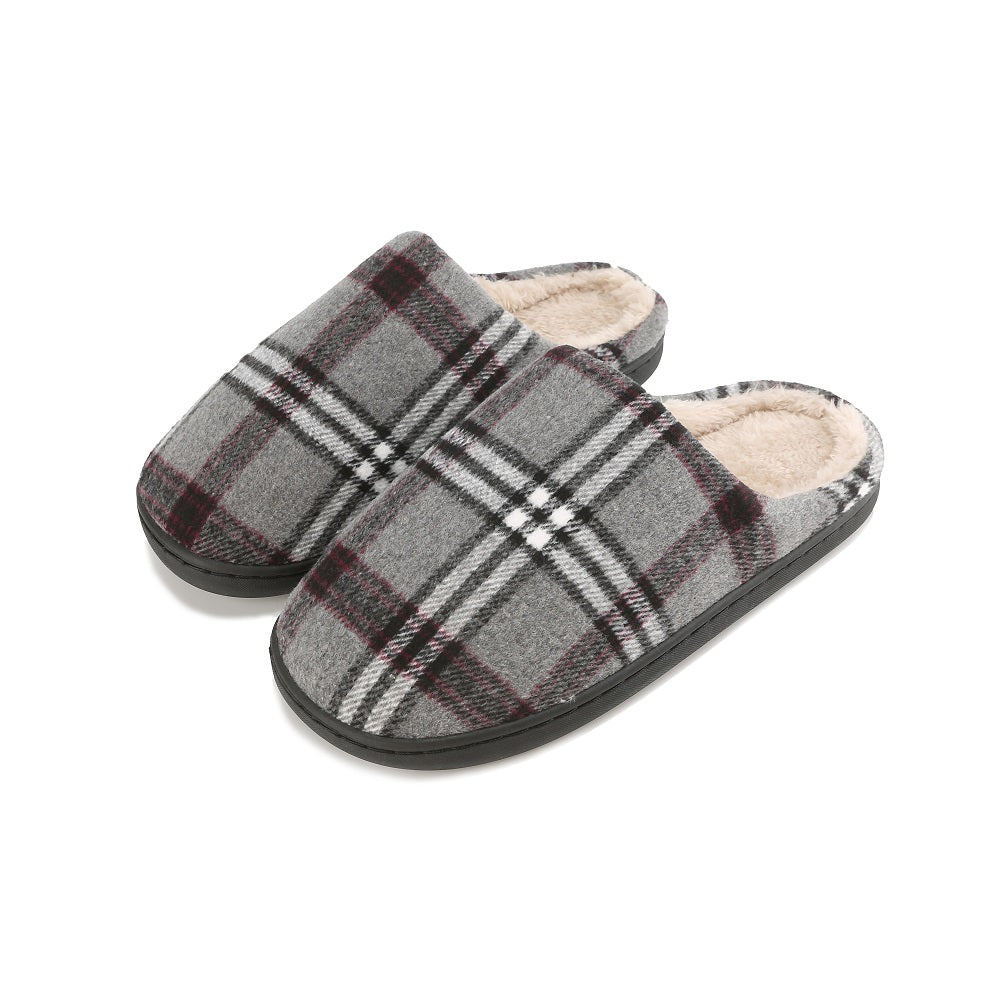 Braveman Men's Holiday Plaid Slide On House Slippers DAILYHAUTE