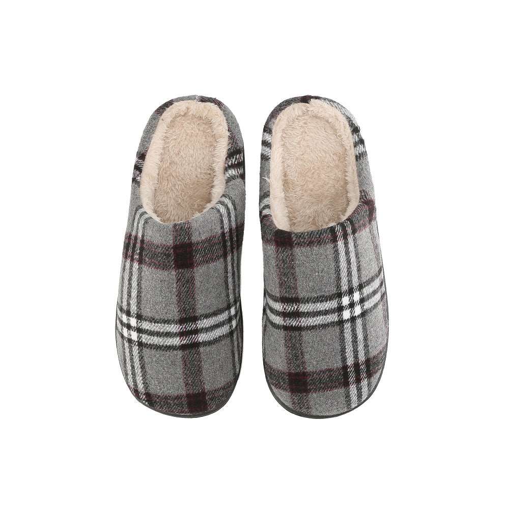 Braveman Men's Holiday Plaid Slide On House Slippers DAILYHAUTE