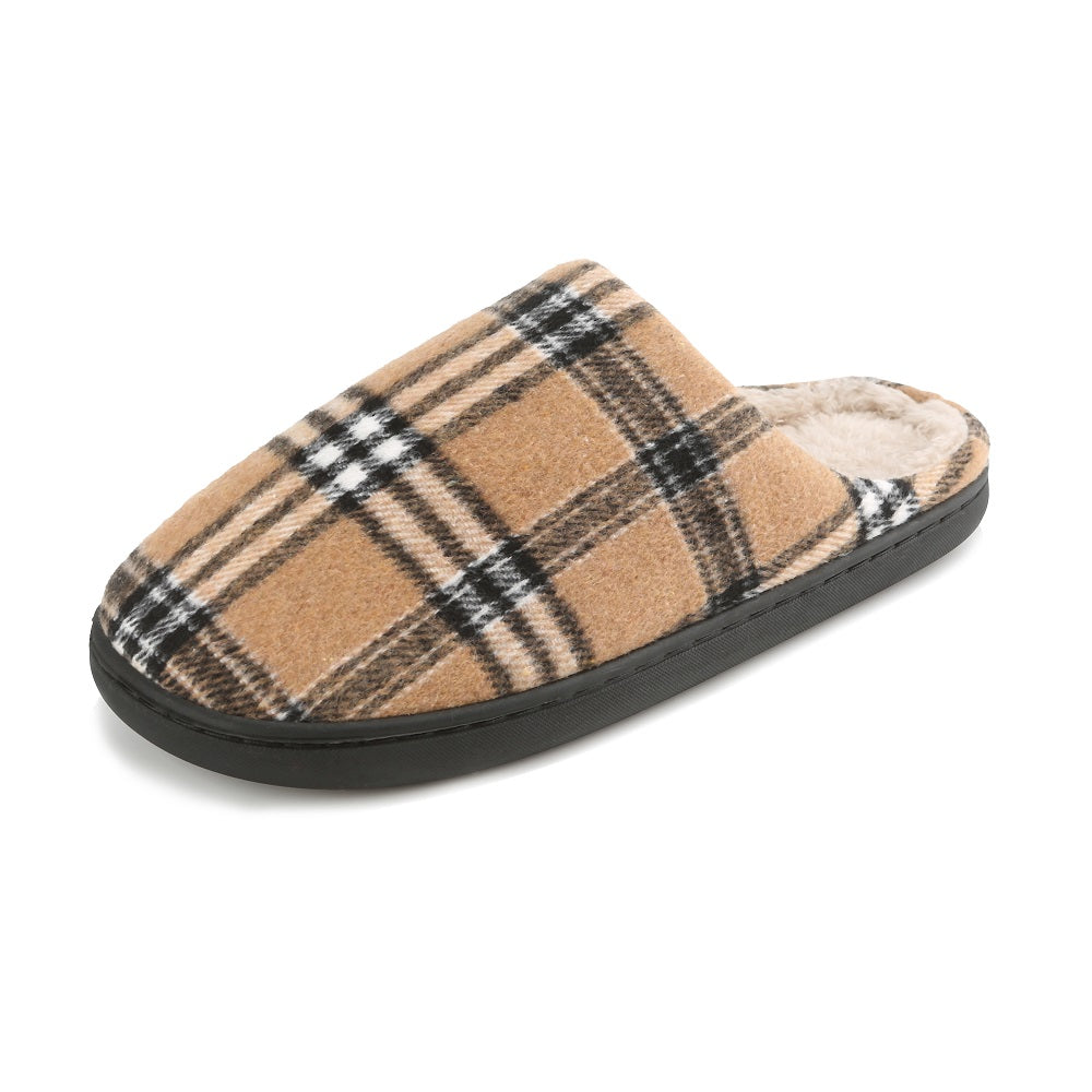 Braveman Men's Holiday Plaid Slide On House Slippers DAILYHAUTE