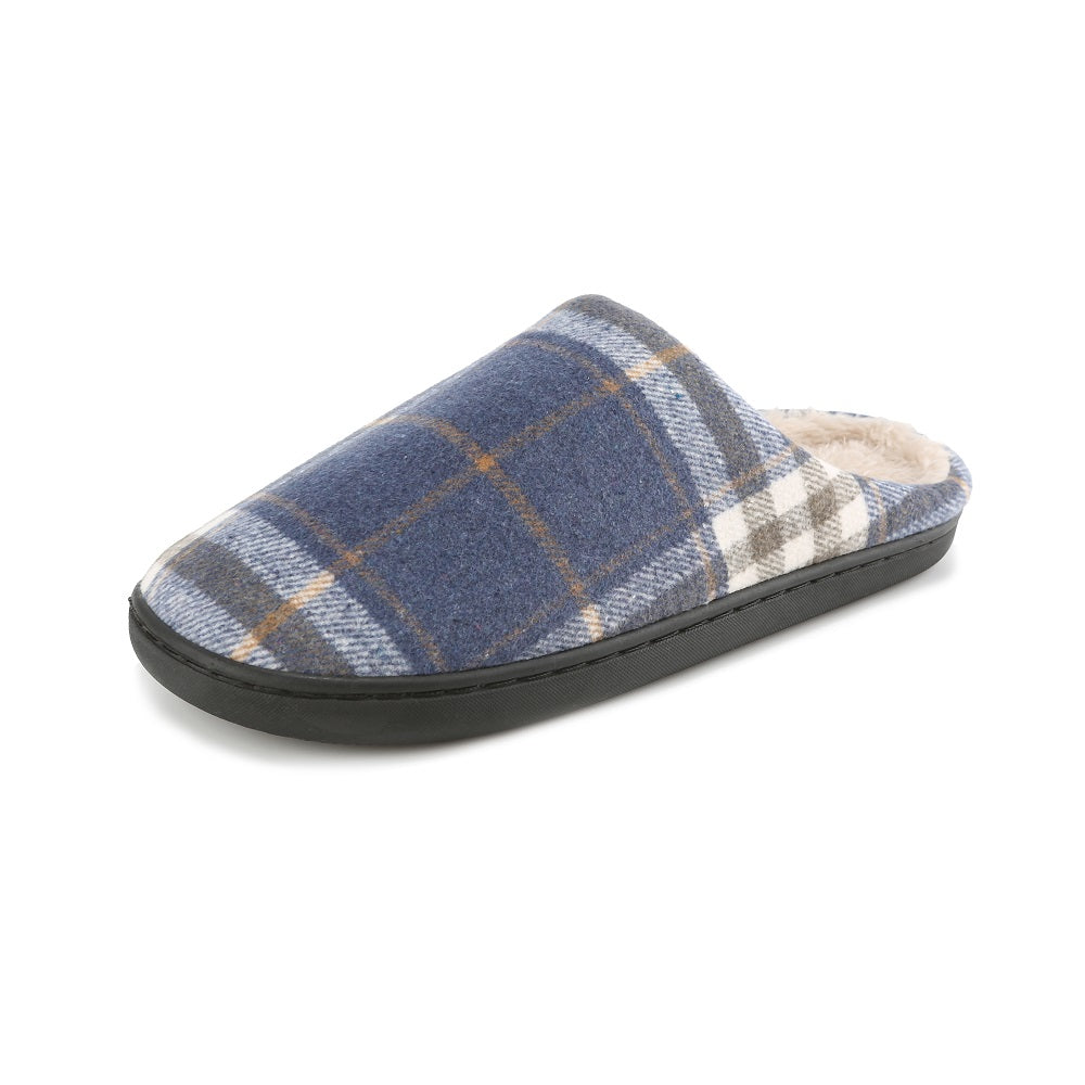 Braveman Men's Holiday Plaid Slide On House Slippers DAILYHAUTE