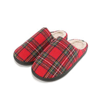 Braveman Men's Holiday Plaid Slide On House Slippers DAILYHAUTE