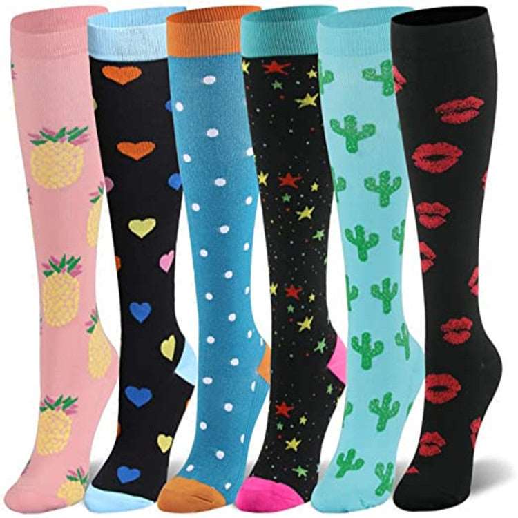 Braveman Print Knee-High Recovery Compression Socks (3-Pack or 6-Pack) DAILYHAUTE