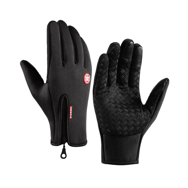 Winter Gloves Warm Windproof Slip Open Two Fingers Writing Gloves Finger  Screen