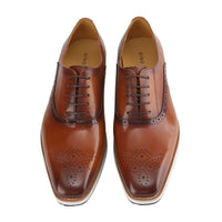 Gino Vitale Men's Handcrafted Genuine Leather Hybrid Casual Brogue Dress Shoe DAILYHAUTE