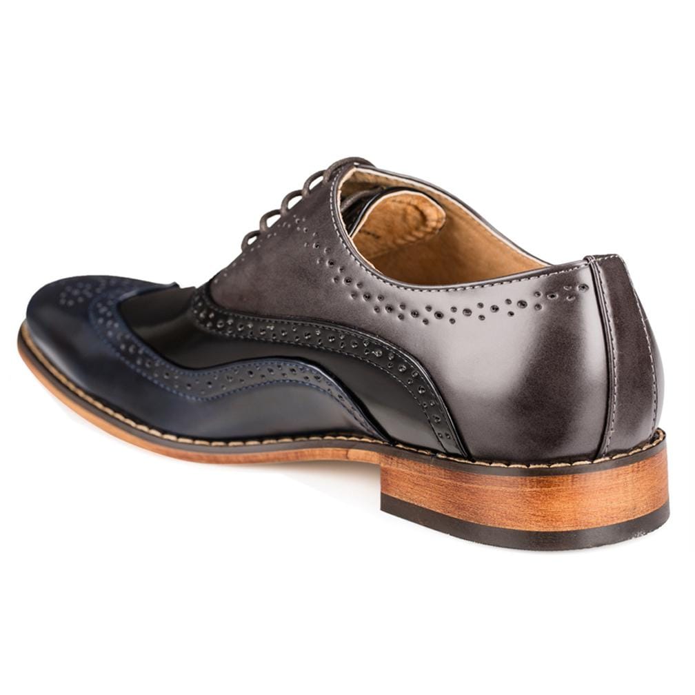 Gino Vitale Men's Three Tone Lace-up Dress Shoes DAILYHAUTE