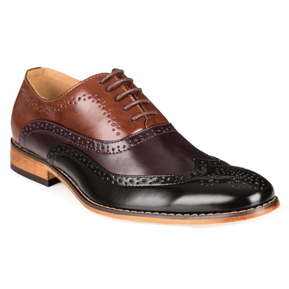 Gino Vitale Men's Three Tone Lace-up Dress Shoes DAILYHAUTE