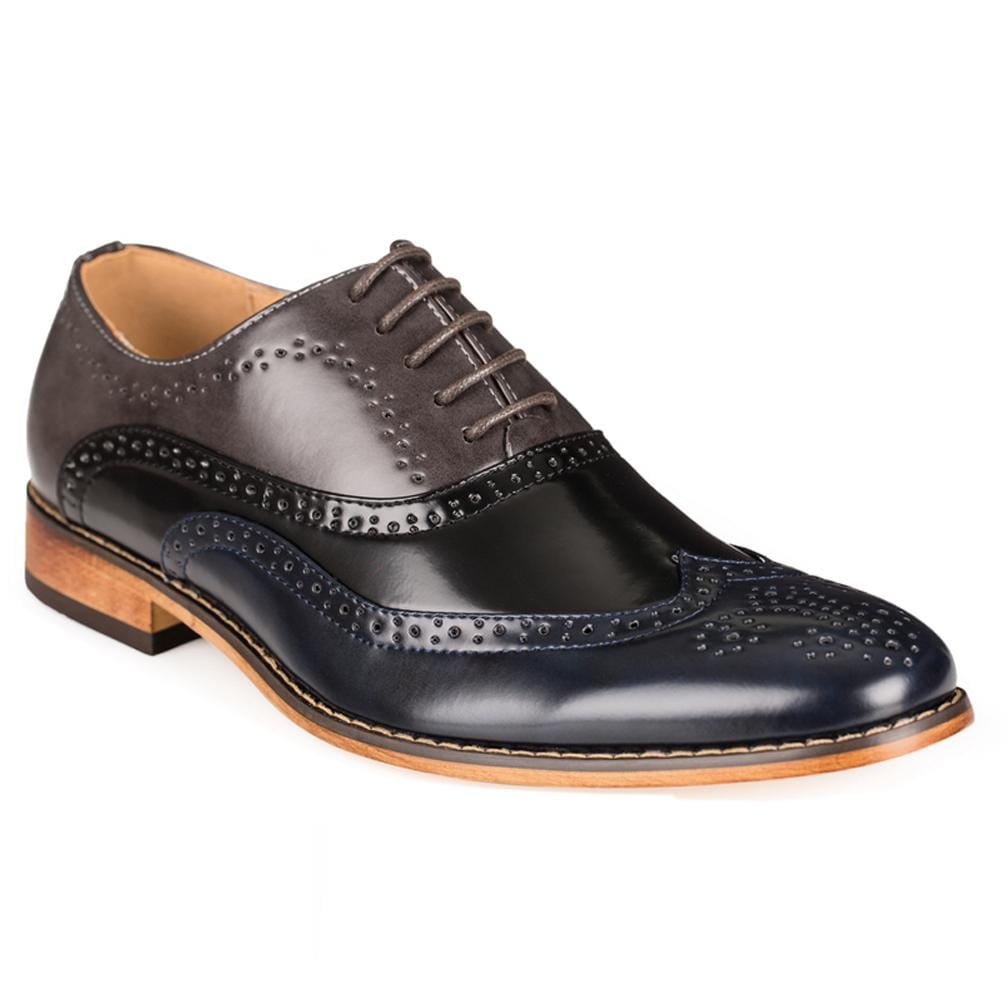 Gino Vitale Men's Three Tone Lace-up Dress Shoes DAILYHAUTE