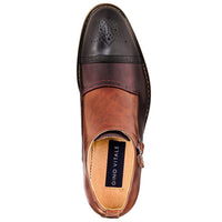 Gino Vitale Men's Three Tone Monk Strap Dress Shoes DAILYHAUTE