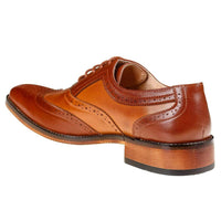 Gino Vitale Men's Two Tone Wing Tip Oxford Dress Shoes DAILYHAUTE