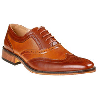 Gino Vitale Men's Two Tone Wing Tip Oxford Dress Shoes DAILYHAUTE