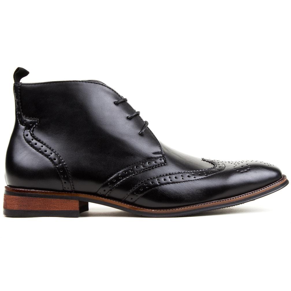 Gino Vitale Men's Wing Tip Brogue Boots DAILYHAUTE