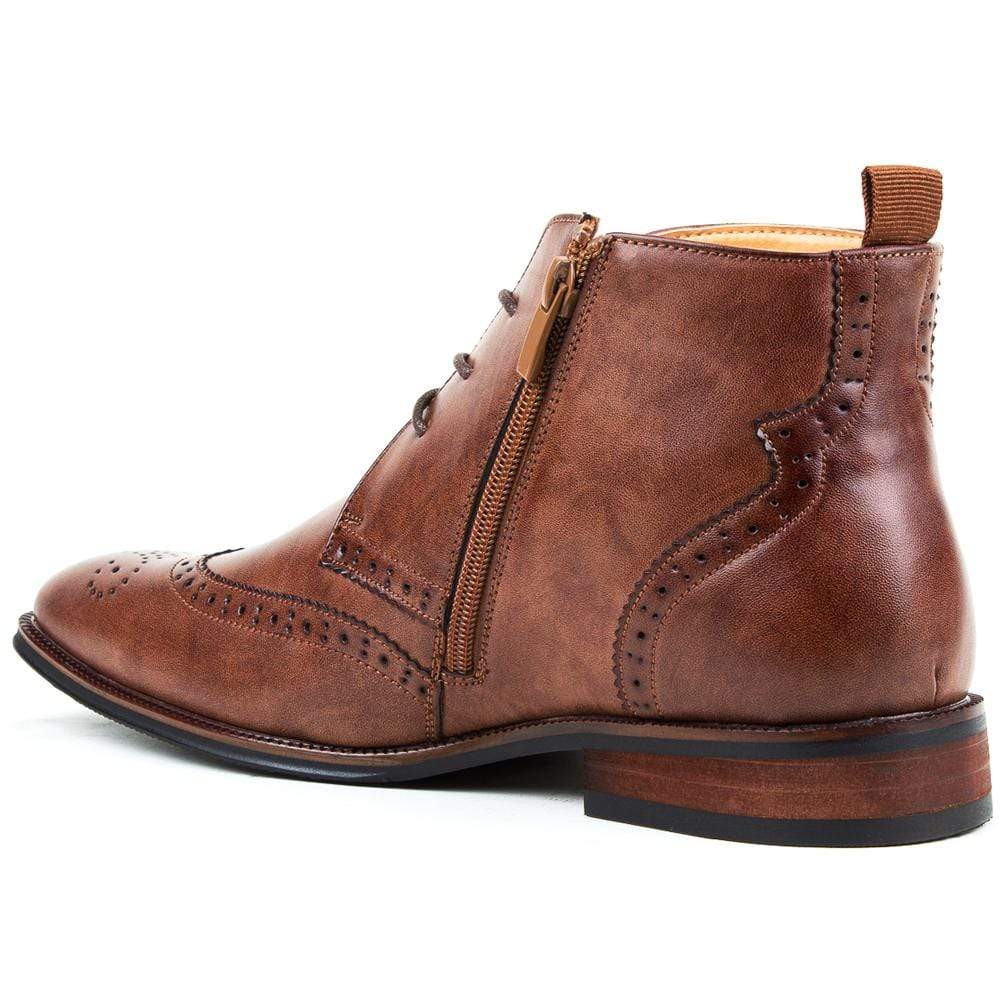 Gino Vitale Men's Wing Tip Brogue Boots DAILYHAUTE