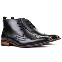 Gino Vitale Men's Wing Tip Brogue Boots DAILYHAUTE