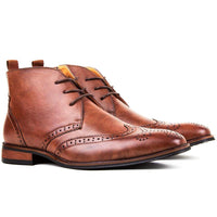 Gino Vitale Men's Wing Tip Brogue Boots DAILYHAUTE