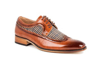 Gino Vitale Men's Wing Tip Brogue Two Tone Shoes DAILYHAUTE