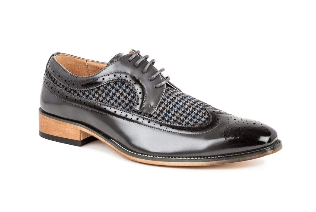 Gino Vitale Men's Wing Tip Brogue Two Tone Shoes DAILYHAUTE