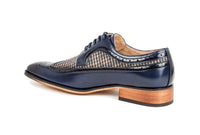 Gino Vitale Men's Wing Tip Brogue Two Tone Shoes DAILYHAUTE