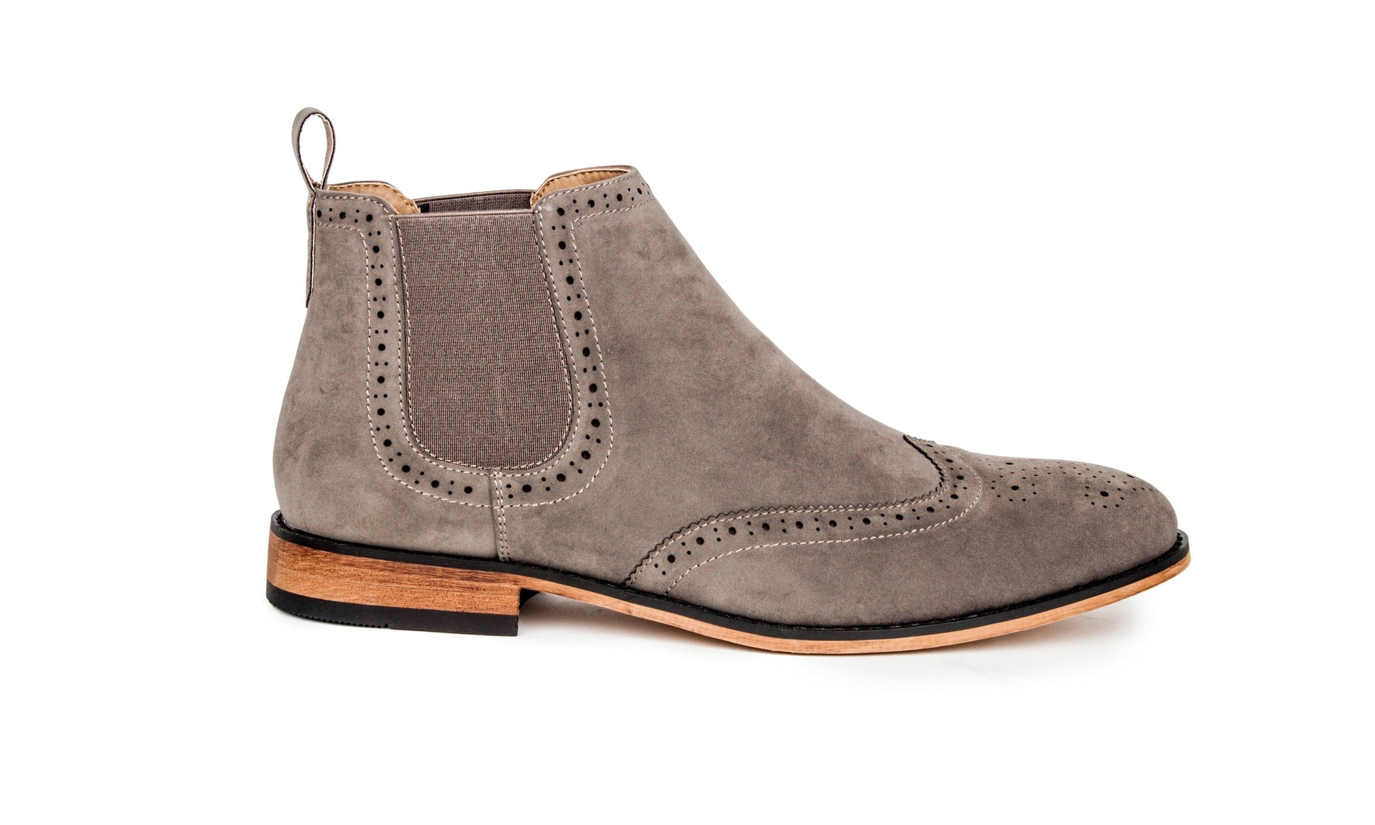 Gino Vitale Men's Wing Tip Chelsea Boots DAILYHAUTE