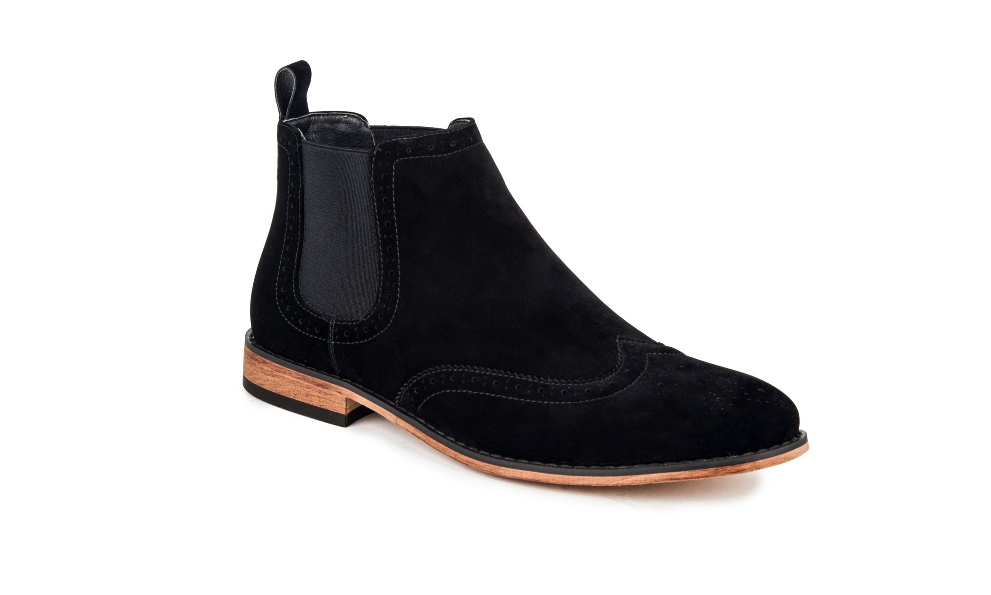 Gino Vitale Men's Wing Tip Chelsea Boots DAILYHAUTE