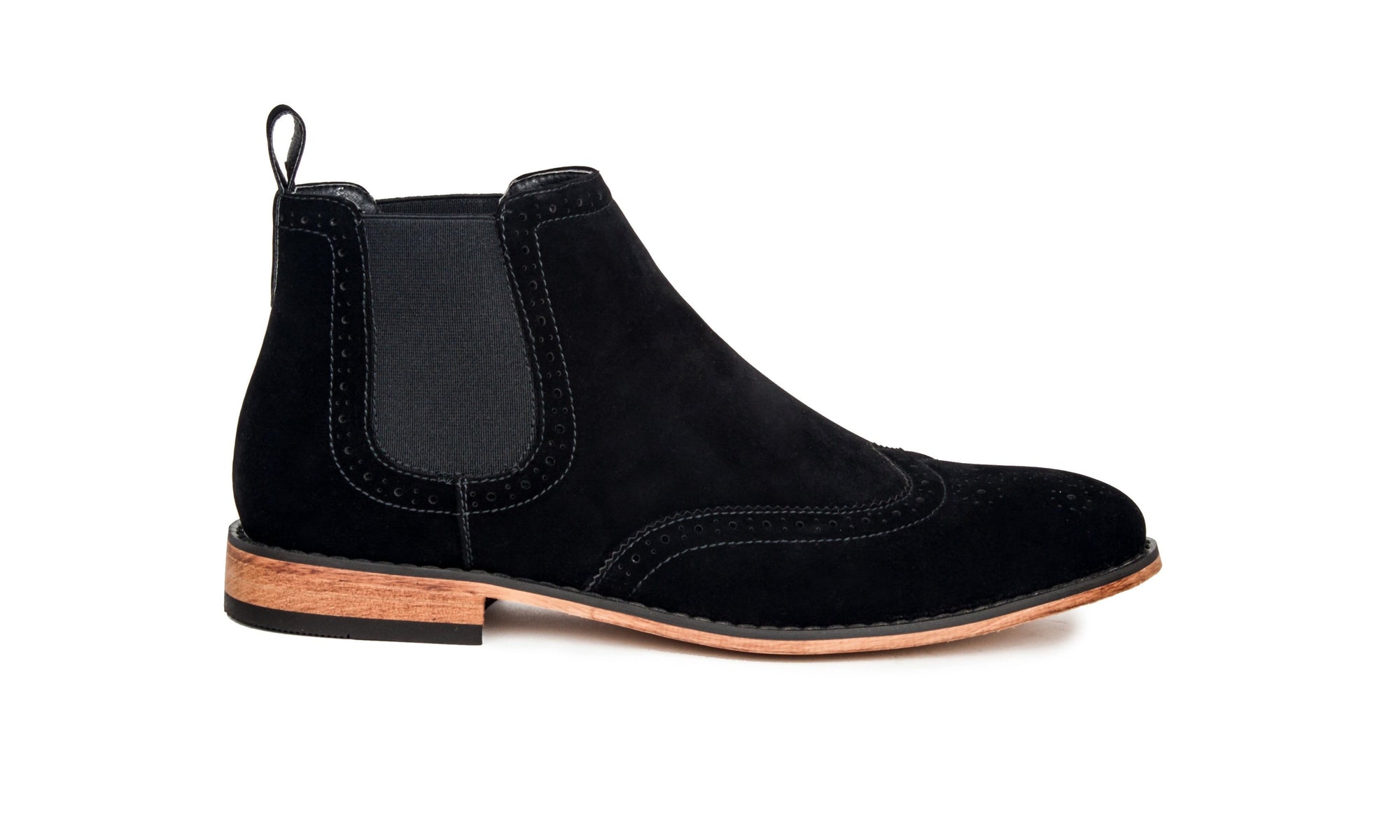 Gino Vitale Men's Wing Tip Chelsea Boots DAILYHAUTE