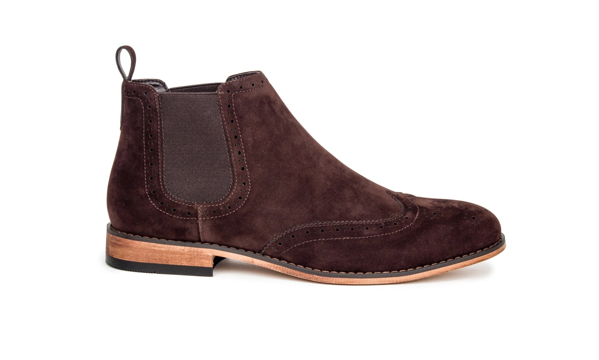 Gino Vitale Men's Wing Tip Chelsea Boots DAILYHAUTE