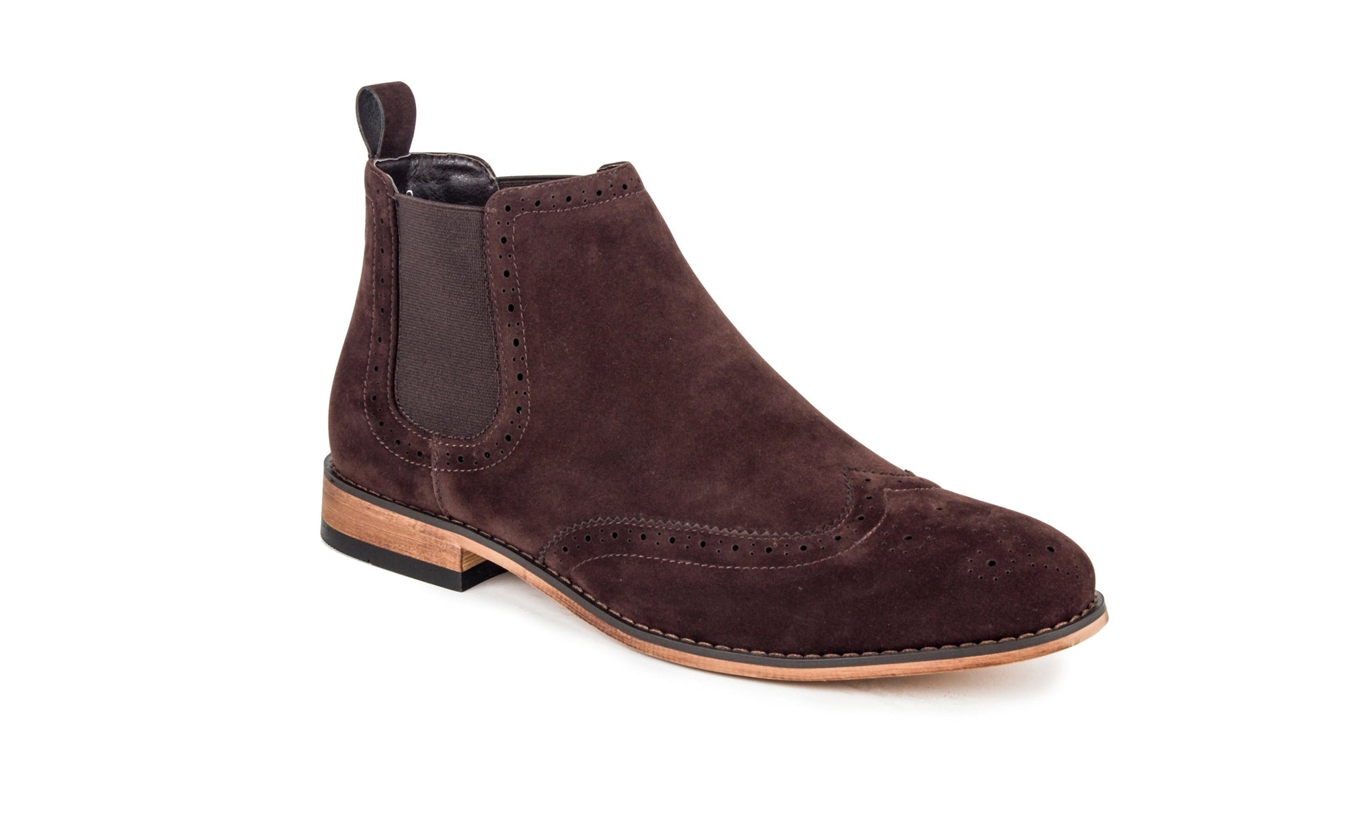 Gino Vitale Men's Wing Tip Chelsea Boots DAILYHAUTE