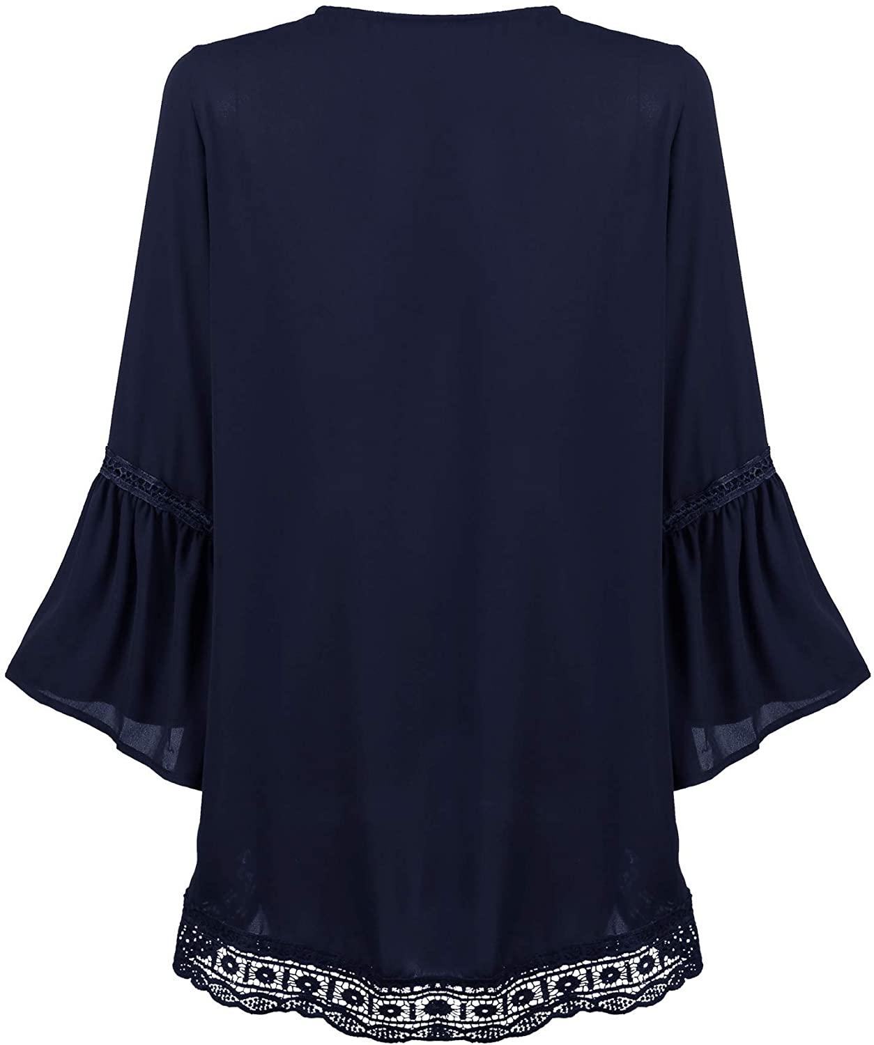 Haute Edition Flared Bell Sleeve Lace Trimmed Kimono DAILYHAUTE