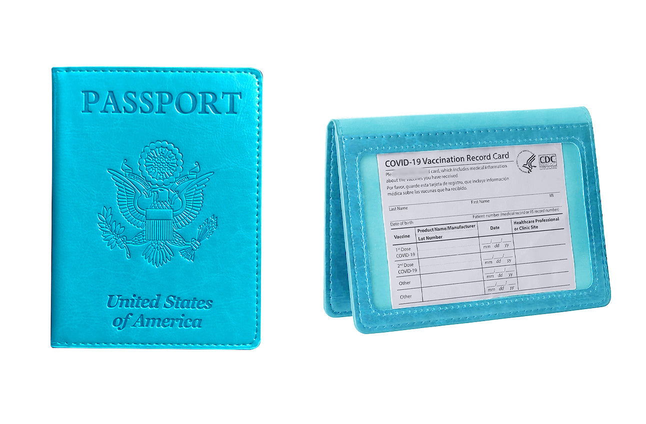 Haute Edition Unisex Bifold Passport Wallet with Vaccination Card Holder DAILYHAUTE