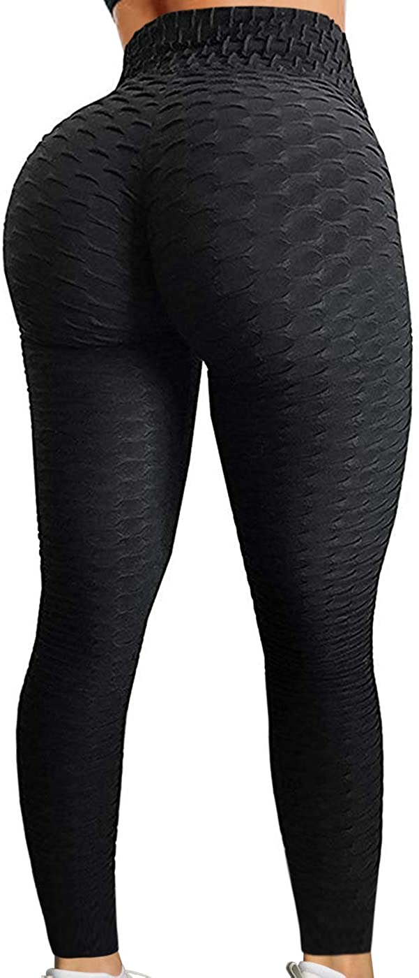 High Waisted Yoga Pants for Women Butt Lift Ruched Scrunch Butt Leggings  Workout Tummy Control Booty Tights -  Sweden