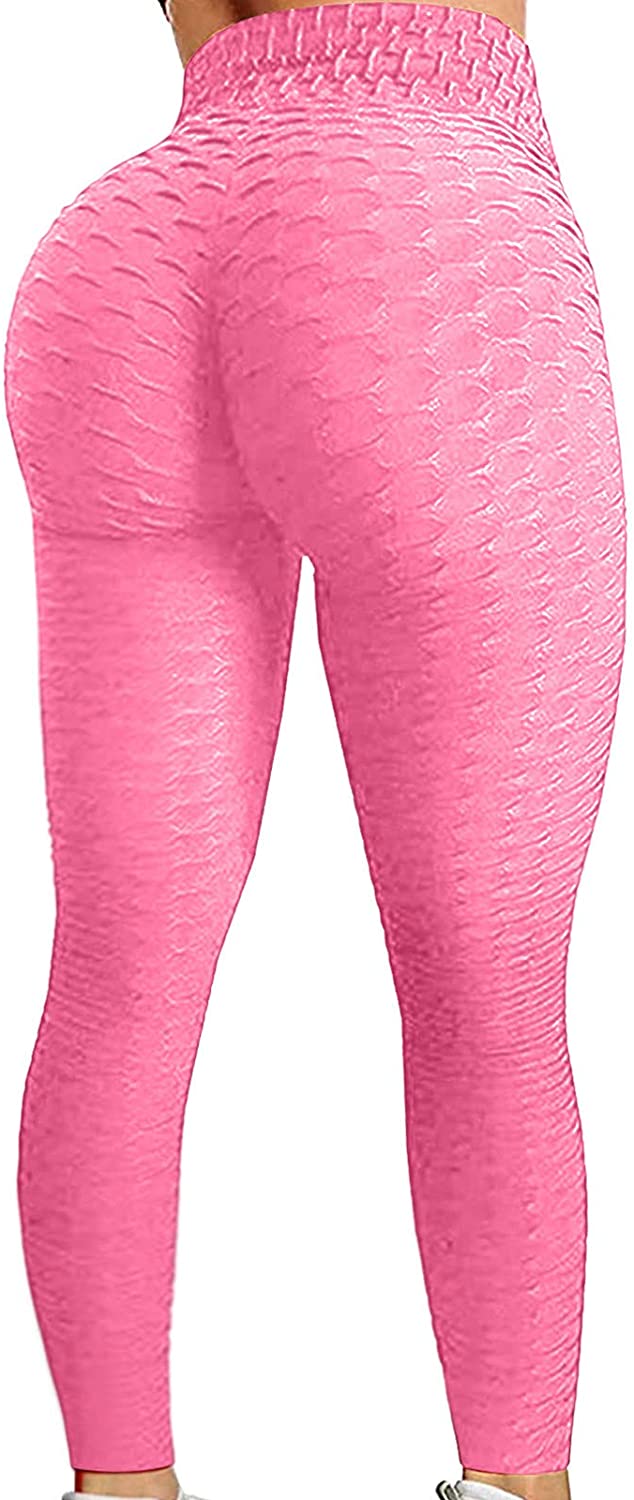 Fohevers Women's High Waisted Workout Leggings Yoga Gym Running Elastic  Sports Ruched Scrunch Butt Lift Tummy Control Leggings (XS, Black) :  : Fashion
