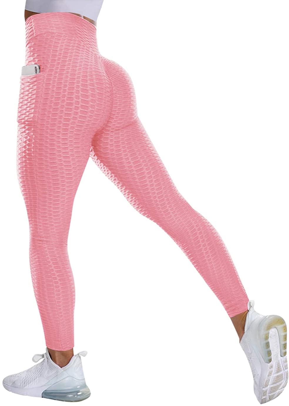 Haute Edition Women's Booty Lift Scrunch Active Yoga Leggings with Cell Phone Side Pocket DAILYHAUTE