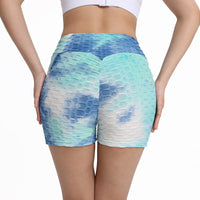 Haute Edition Women's Butt Lifting Tie Dye High Waist Bike Shorts with Phone Pcoket DAILYHAUTE