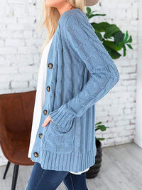 Haute Edition Women's Cable Knit Button Up Sweater Cardigan DAILYHAUTE