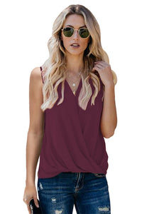 Haute Edition Women's Casual Wrap Loose Fit Blouse Tank DAILYHAUTE