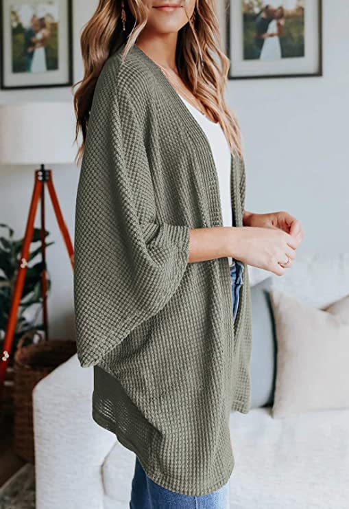 Sweater with kimono sleeves, Brown - Sisley