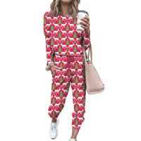 Haute Edition Women's Cozy Christmas Print 2-Piece Jogger Pajama Set DAILYHAUTE