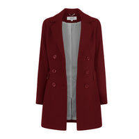 Haute Edition Women's Double Breasted Wool Blend Peacoat Daily Haute