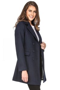 Haute Edition Women's Double Breasted Wool Blend Peacoat Daily Haute