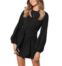 Haute Edition Women's Long Sleeve Tie Waist Casual Dress Daily Haute