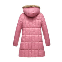 Haute Edition Women's Mid-Length Puffer Parka Coat with Faux Fur-lined Hood Daily Haute