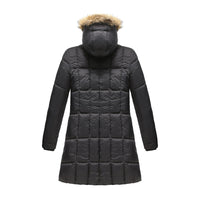 Haute Edition Women's Mid-Length Puffer Parka Coat with Faux Fur-lined Hood Daily Haute